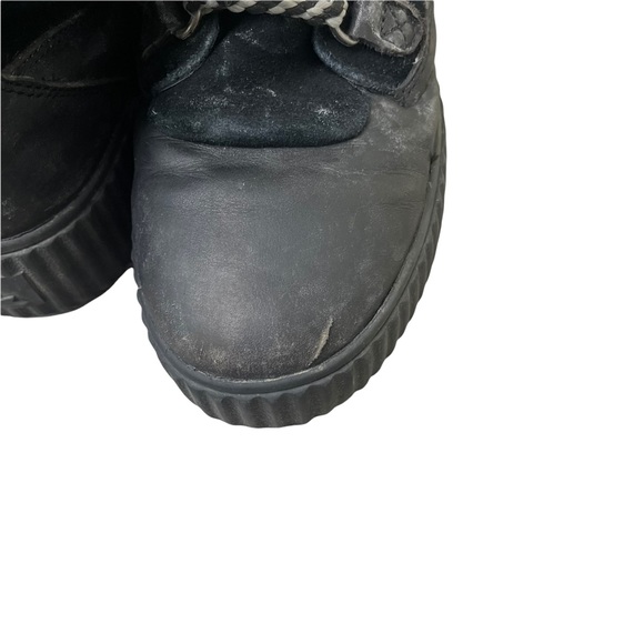 PAJAR Women's Black Leather Suede Lace Up Faux Wool Snow Winter Boots -30c 10 - Picture 13 of 14